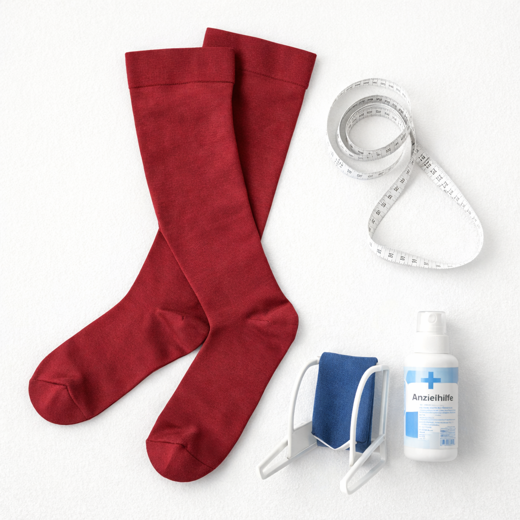 Versorgung der Kompressionsstrümpfe